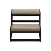 Monarch Specialties I 4000 - Ladder, Step Stool, Bedroom, Kitchen, Black Metal, Dark Taupe Laminate, Contemporary - - Mounts For Less