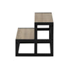 Monarch Specialties I 4000 - Ladder, Step Stool, Bedroom, Kitchen, Black Metal, Dark Taupe Laminate, Contemporary - - Mounts For Less
