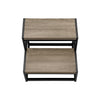 Monarch Specialties I 4000 - Ladder, Step Stool, Bedroom, Kitchen, Black Metal, Dark Taupe Laminate, Contemporary - - Mounts For Less