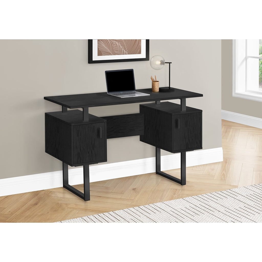 Monarch Specialties I 7606 - Computer Desk, Home Office, Laptop, Storage, 48"L, Work, Black Laminate, Black Metal, Contemporary, Modern - - Mounts For Less