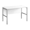 Monarch Specialties I 7726 - Computer Desk, 48"L, Work, Home Office, Commercial Grade, White Laminate, Silver Metal, Contemporary, Modern - - Mounts For Less