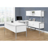 Monarch Specialties I 7727 - Office Credenza, 72"L, Home Office, Work, Storage Doors, Commercial Grade, White Laminate, Silver Metal, Contemporary, Modern - - Mounts For Less