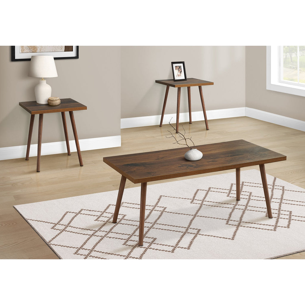 Monarch Specialties I 7899P - Table Set, 3pcs Set, Accent, Coffee, End, Living Room, Dark Walnut, Contemporary, Modern - - Mounts For Less