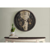 Monarch Specialties I 9023 - Clocks, 30" Round, Wall Clock, Gear Mechanism, Brown, Transitional - - Mounts For Less