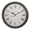 Monarch Specialties I 9026 - Clocks, 30" Round, Large Oversized, Wall Clock, Brown, Transitional - - Mounts For Less