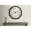 Monarch Specialties I 9026 - Clocks, 30" Round, Large Oversized, Wall Clock, Brown, Transitional - - Mounts For Less
