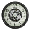 Monarch Specialties I 9030 - Clocks, 30" Round, Gear Mechanism, Large Oversized, Wall Clock, Brown, Transitional - - Mounts For Less