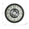 Monarch Specialties I 9030 - Clocks, 30" Round, Gear Mechanism, Large Oversized, Wall Clock, Brown, Transitional - - Mounts For Less