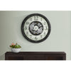 Monarch Specialties I 9030 - Clocks, 30" Round, Gear Mechanism, Large Oversized, Wall Clock, Brown, Transitional - - Mounts For Less