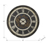 Monarch Specialties I 9031 - Clocks, 30" Round, Gear Mechanism, Large Oversized, Wall Clock, Brown, Transitional - - Mounts For Less