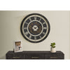 Monarch Specialties I 9031 - Clocks, 30" Round, Gear Mechanism, Large Oversized, Wall Clock, Brown, Transitional - - Mounts For Less