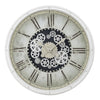 Monarch Specialties I 9033 - Clocks, 30" Round, Gear Mechanism, Large Oversized, Wall Clock, White, Transitional - - Mounts For Less