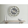 Monarch Specialties I 9033 - Clocks, 30" Round, Gear Mechanism, Large Oversized, Wall Clock, White, Transitional - - Mounts For Less