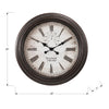 Monarch Specialties I 9040 - Clocks, 20" Round, Wall Clock, Brown, Transitional - - Mounts For Less