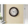 Monarch Specialties I 9040 - Clocks, 20" Round, Wall Clock, Brown, Transitional - - Mounts For Less