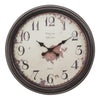 Monarch Specialties I 9042 - Clocks, 20" Round, Wall Clock, Brown, Transitional - - Mounts For Less