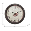 Monarch Specialties I 9042 - Clocks, 20" Round, Wall Clock, Brown, Transitional - - Mounts For Less