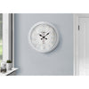 Monarch Specialties I 9043 - Clocks, 20" Round, Wall Clock, Grey, Transitional - - Mounts For Less