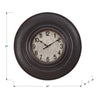 Monarch Specialties I 9045 - Clocks, 20" Round, Wall Clock, Antique Brown, Transitional - - Mounts For Less