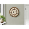 Monarch Specialties I 9047 - Clocks, 20" Round, Wall Clock, Antique Brown, Transitional - - Mounts For Less