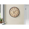 Monarch Specialties I 9053 - Clocks, 20" Round, Wall Clock, Antique Brown, Transitional - - Mounts For Less