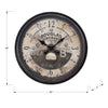 Monarch Specialties I 9055 - Clocks, 20" Round, Wall Clock, Antique Brown, Transitional - - Mounts For Less