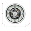 Monarch Specialties I 9059 - Clocks, 20" Round, Gear Mechanism, Wall Clock, Antique White, Transitional - - Mounts For Less