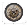 Monarch Specialties I 9061 - Clocks, 20" Round, Gear Mechanism, Wall Clock, Brown, Transitional - - Mounts For Less