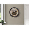Monarch Specialties I 9061 - Clocks, 20" Round, Gear Mechanism, Wall Clock, Brown, Transitional - - Mounts For Less