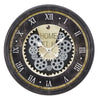 Monarch Specialties I 9062 - Clocks, 20" Round, Gear Mechanism, Wall Clock, Brown, Transitional - - Mounts For Less