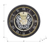 Monarch Specialties I 9062 - Clocks, 20" Round, Gear Mechanism, Wall Clock, Brown, Transitional - - Mounts For Less