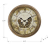 Monarch Specialties I 9071 - Clocks, 23" Round, Gear Mechanism, Wall Clock, Antique Brown, Transitional - - Mounts For Less
