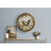 Monarch Specialties I 9071 - Clocks, 23" Round, Gear Mechanism, Wall Clock, Antique Brown, Transitional - - Mounts For Less
