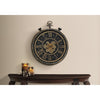 Monarch Specialties I 9073 - Clocks, 24" Round, Gear Mechanism, Wall Clock, Brown, Transitional - - Mounts For Less