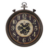 Monarch Specialties I 9074 - Clocks, 24" Round, Gear Mechanism, Wall Clock, Brown, Traditional - - Mounts For Less