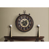 Monarch Specialties I 9074 - Clocks, 24" Round, Gear Mechanism, Wall Clock, Brown, Traditional - - Mounts For Less