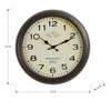 Monarch Specialties I 9080 - Clocks, 16" Round, Wall Clock, Antique Brown, Transitional - - Mounts For Less