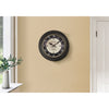 Monarch Specialties I 9083 - Clocks, 16" Round, Wall Clock, Antique Brown, Transitional - - Mounts For Less