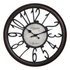 Monarch Specialties I 9084 - Clocks, 16" Round, Wall Clock, Antique Brown, Transitional - - Mounts For Less