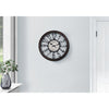 Monarch Specialties I 9084 - Clocks, 16" Round, Wall Clock, Antique Brown, Transitional - - Mounts For Less