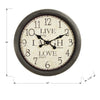 Monarch Specialties I 9085 - Clocks, 16" Round, Wall Clock, Antique Brown, Transitional - - Mounts For Less