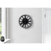 Monarch Specialties I 9086 - Clocks, 16" Round, Wall Clock, Silver, Black, Transitional - - Mounts For Less