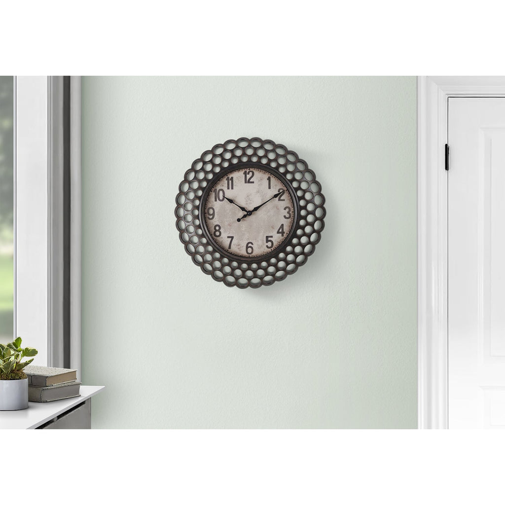 Monarch Specialties I 9087 - Clocks, 16" Round, Wall Clock, Transitional - - Mounts For Less