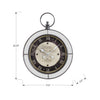 Monarch Specialties I 9091 - Clocks, 18" Round, Wall Clock, Brown, Mirror, Transitional - - Mounts For Less