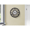 Monarch Specialties I 9093 - Clocks, 18" Round, Wall Clock, Antique Black, Transitional - - Mounts For Less