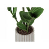 Monarch Specialties I 9500 - Artificial Plant, 20" Tall, Zz, Indoor, Faux, Fake, Table, Greenery, Potted, Real Touch, Decorative, Green Leaves, Grey Cement Pot - - Mounts For Less