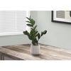 Monarch Specialties I 9500 - Artificial Plant, 20" Tall, Zz, Indoor, Faux, Fake, Table, Greenery, Potted, Real Touch, Decorative, Green Leaves, Grey Cement Pot - - Mounts For Less