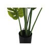 Monarch Specialties I 9510 - Artificial Plant, 45" Tall, Monstera Tree, Indoor, Faux, Fake, Floor, Greenery, Potted, Real Touch, Decorative, Green Leaves, Black Pot - - Mounts For Less