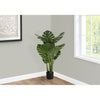 Monarch Specialties I 9510 - Artificial Plant, 45" Tall, Monstera Tree, Indoor, Faux, Fake, Floor, Greenery, Potted, Real Touch, Decorative, Green Leaves, Black Pot - - Mounts For Less