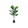 Monarch Specialties I 9519 - Artificial Plant, 54" Tall, Dieffenbachia Tree, Indoor, Faux, Fake, Floor, Greenery, Potted, Real Touch, Decorative, Green Leaves, Black Pot - - Mounts For Less